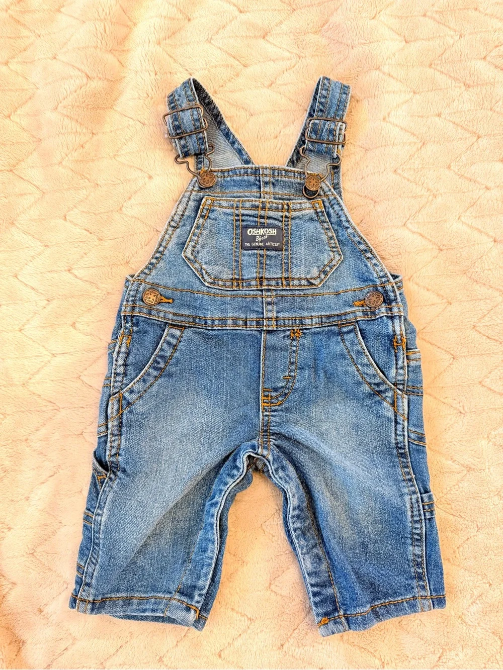 OshKosh B'gosh Faded Blue Denim Toddler Overalls